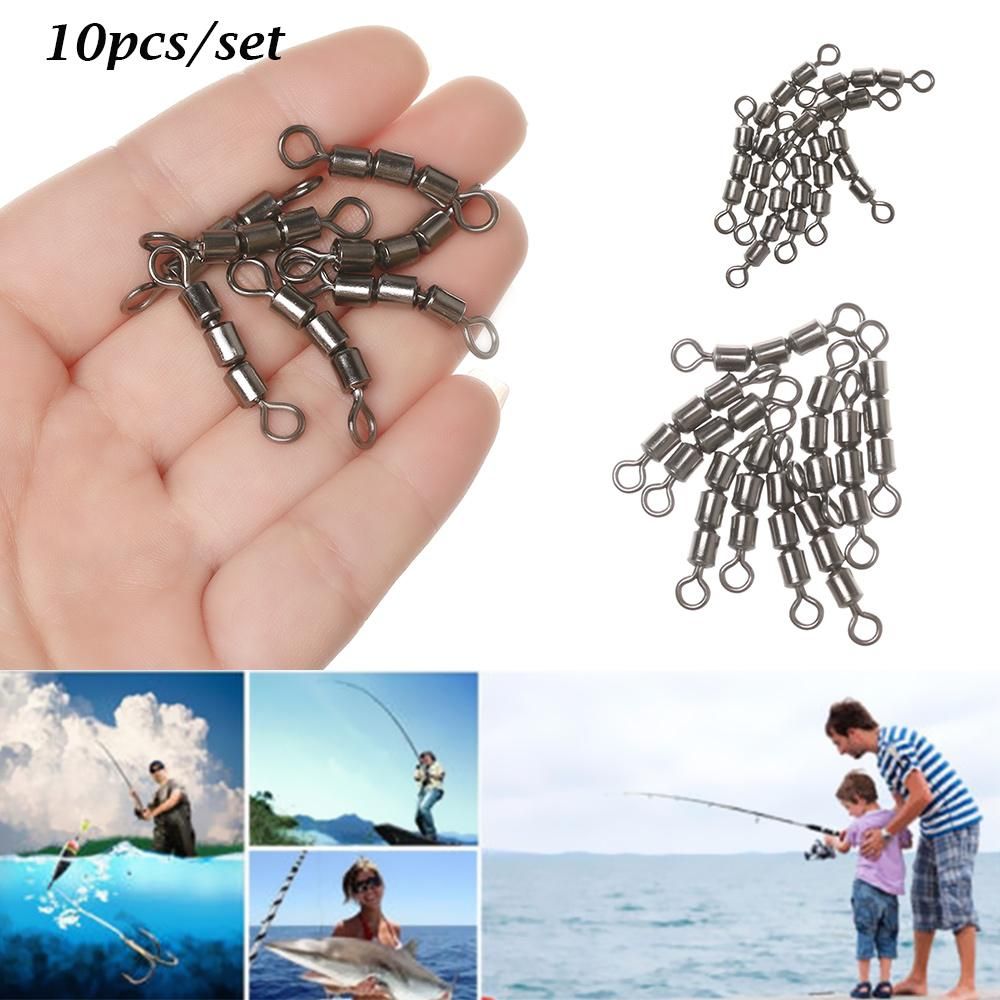 Fishing Swivels With Snap, Stainless Hook Line Connectors, 1#-9