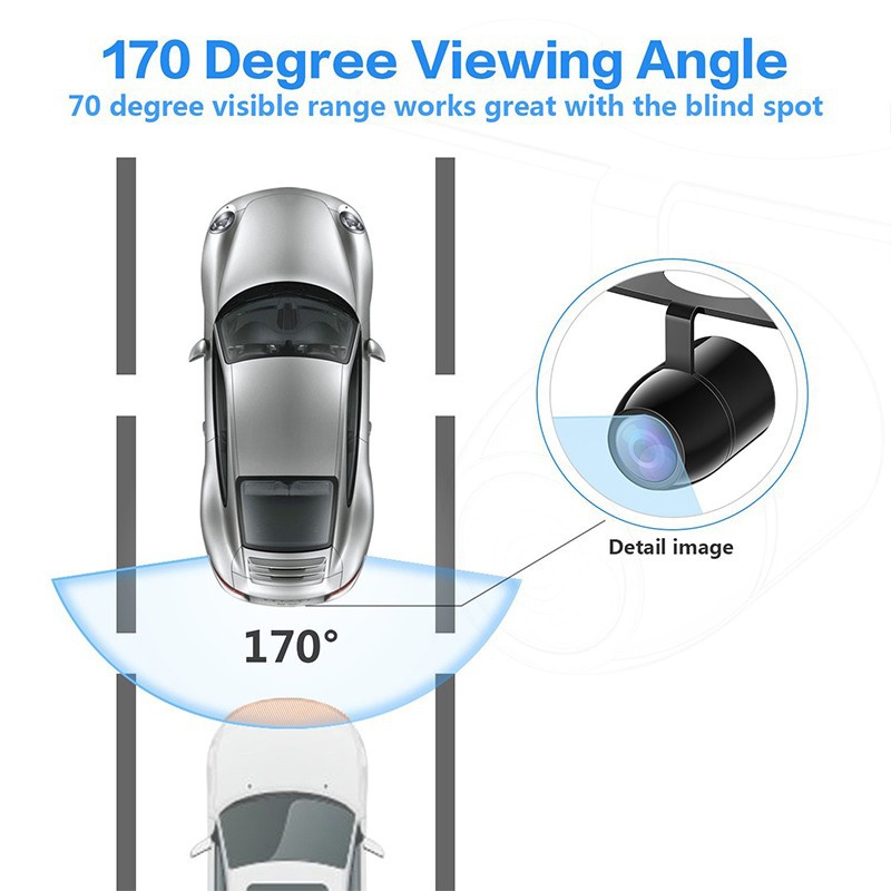 Waterproof Car Backup Camera 170 Degree Wide Angle Car Rear View