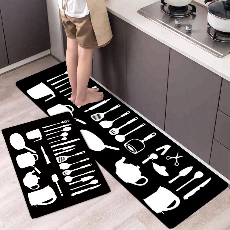 Kitchen Mat Cushioned Anti-Fatigue Rug, Non-Slip, Thin and Comfort