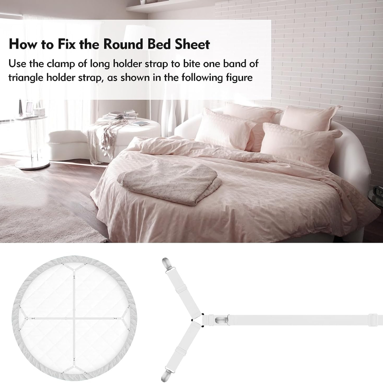 Bed Sheet Fasteners - Adjustable Elastic Bed Sheet Holder Straps
