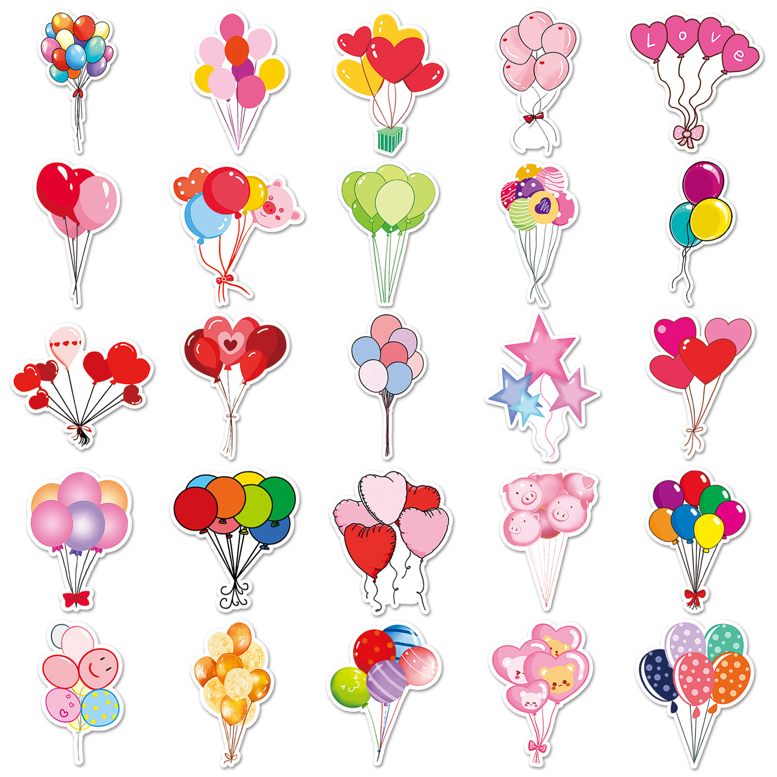 Bouquet Balloon Stickers Cool Room Diy Waterproof Decoration - Temu