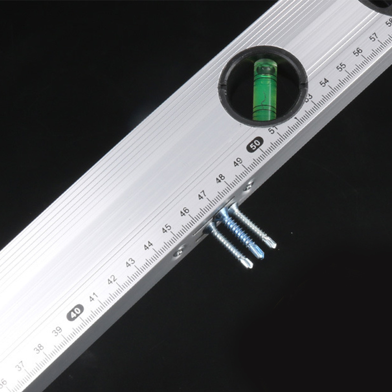 High Precision Magnetic Spirit Level Balance Horizontal Silver Ruler Bubbles