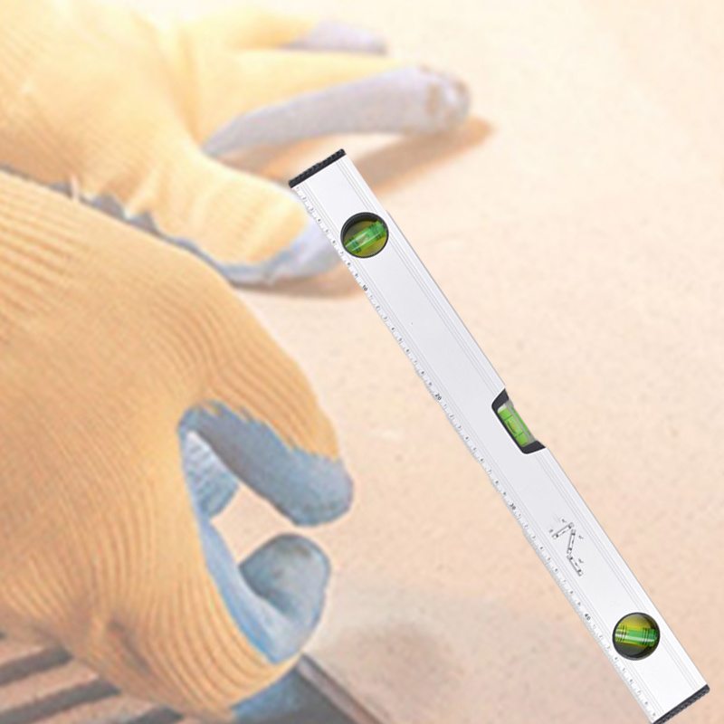 High Precision Magnetic Spirit Level Balance Horizontal Silver Ruler Bubbles