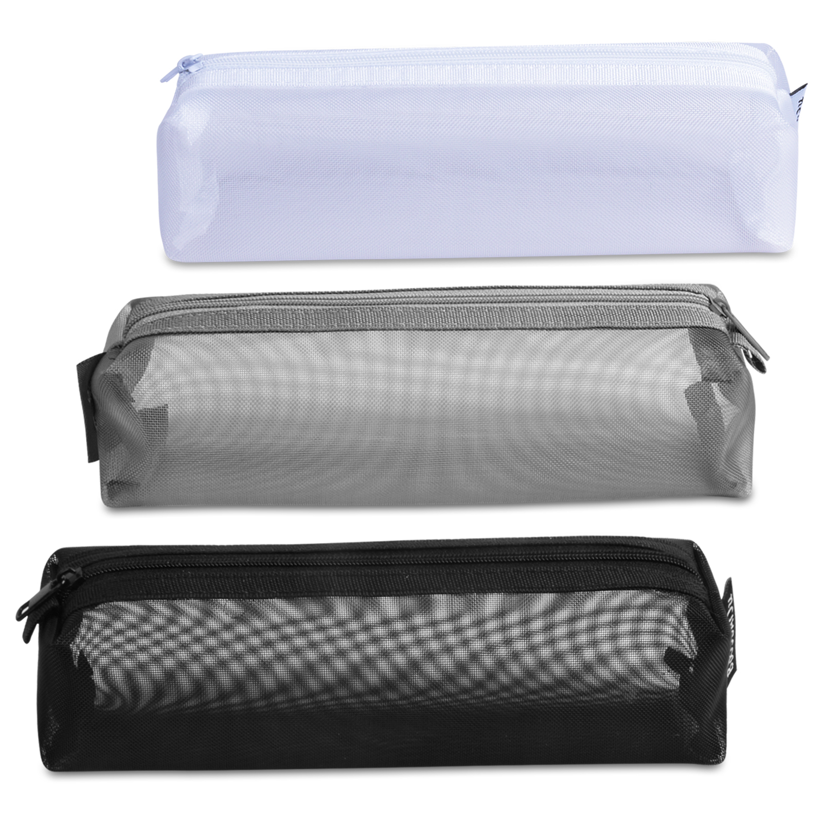 Simple Translucent Mesh Pen Pouch For Students, A6 Stationery Bag