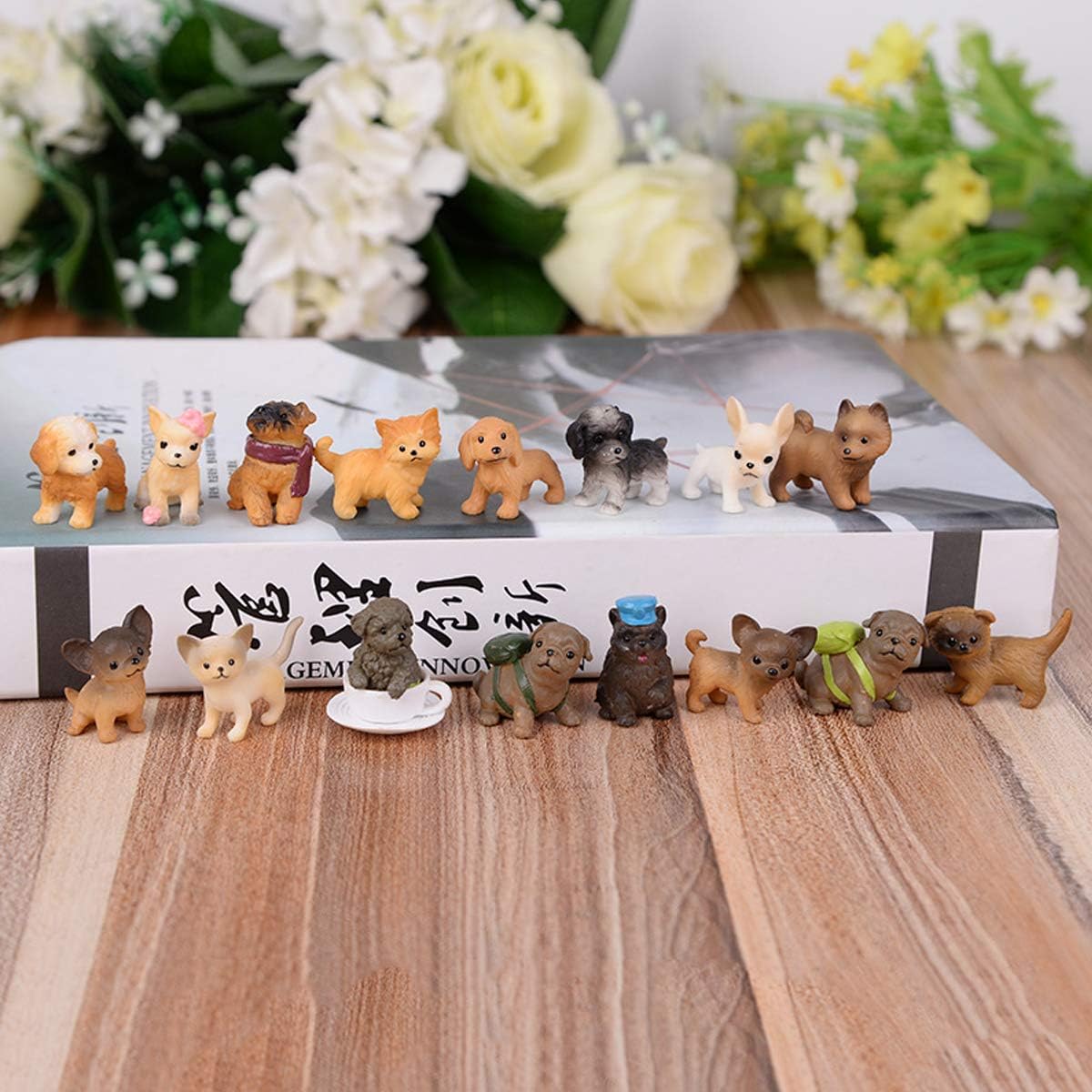 1:6 Dollhouse Miniature Mini Chihuahua Dog Model Doll's House Decor Kid's  Toys