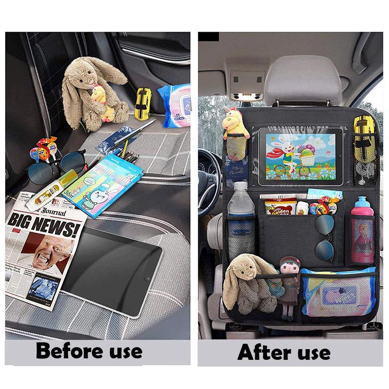 Car Back Seat Organizers Storage Pockets Kick Mats Car Back - Temu