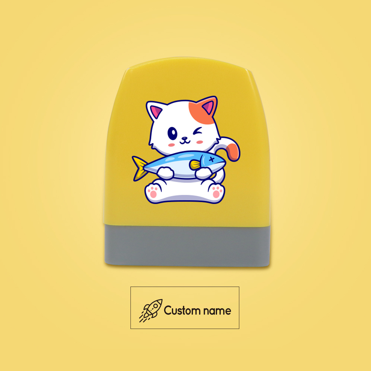 Custom Name Yellow Stamp For Clothing Personalized Labels - Temu