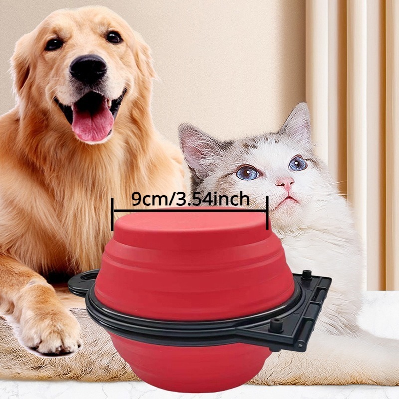 Collapsible Double Dog Bowl Portable Silicone Pet Food - Temu