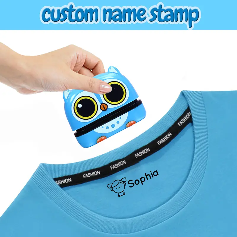 Blue Stamp Personalized Custom Name For Clothing Labels For - Temu