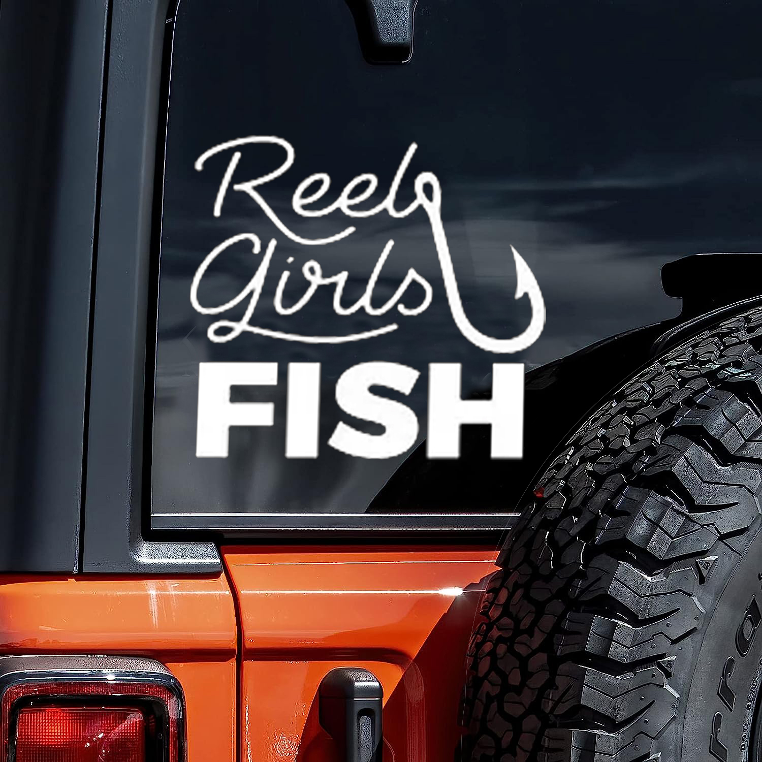 Reel Girls Fish Hook Car Stickers Laptop Water Bottle Car - Temu Canada