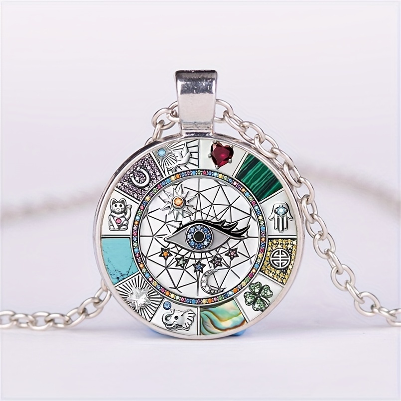 Amuleto colgante, símbolos mágicos de la suerte, joyería de verano,  accesorios bohemios, regalo de protección para