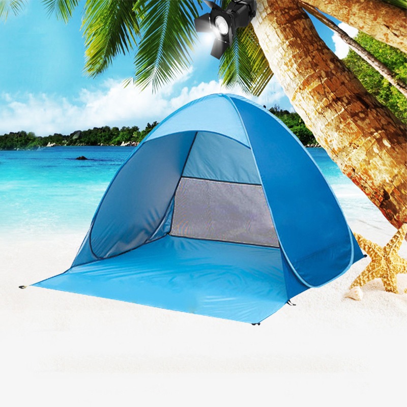 

1pc Automatic Instant Pop Up Beach Tent, Lightweight Outdoor Beach Shade Sun Shelter, With Carry Bag