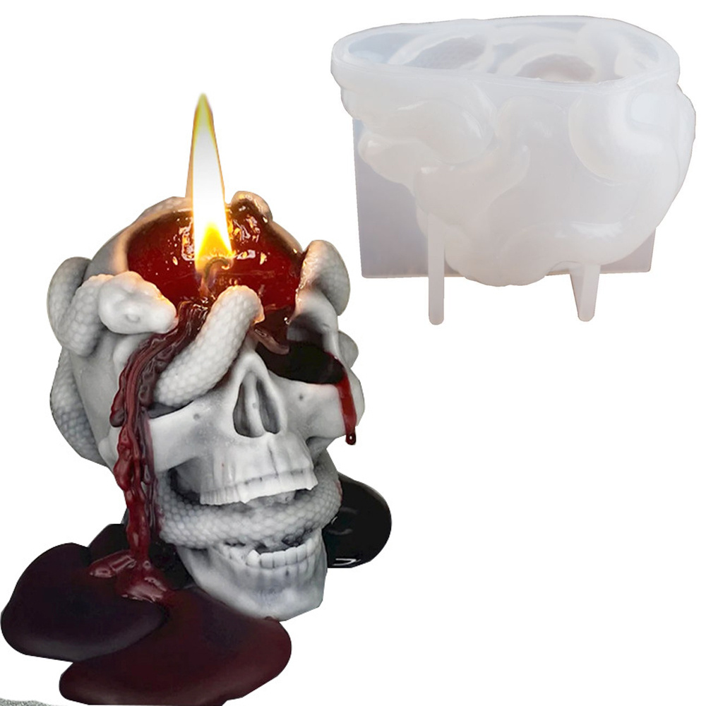 Skull Candle Holder-Gothic Shed Tears Human Skull Candle Holder Novelty  Skull Bone Candlestick Halloween White - AliExpress