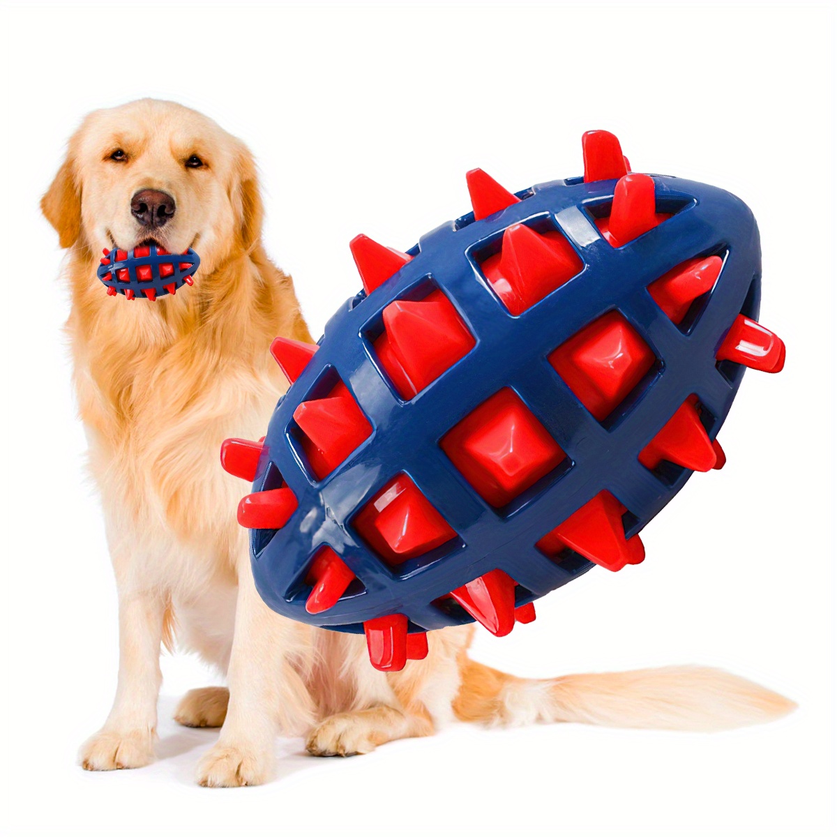 Interactive Dog Toy - Squeaky Molar Ball For Chewers - Durable And Fun Pet  Toy - Temu