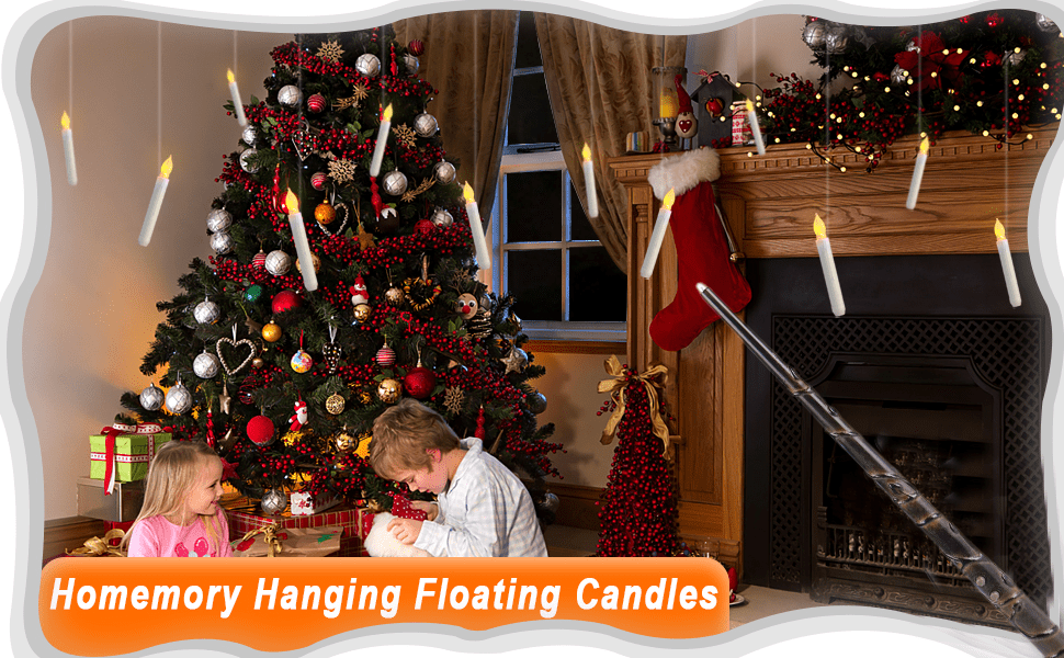 Floating Candles with Magic Wand Remote, 12 Pcs Hanging Candles with  String, 6.6'' Flameless Battery Operated Candles, Flickering LED Candles  for Christmas Decoration, Christmas Gifts for Kids Adults - Yahoo Shopping