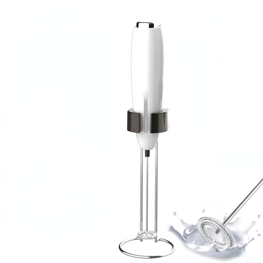 Electric Milk Frother, Cordless Coffee Whipper Handheld Frother Whisk  Automatic Mini Blender Mixer with 2 Eggbeater Heads for Coffee Drinking