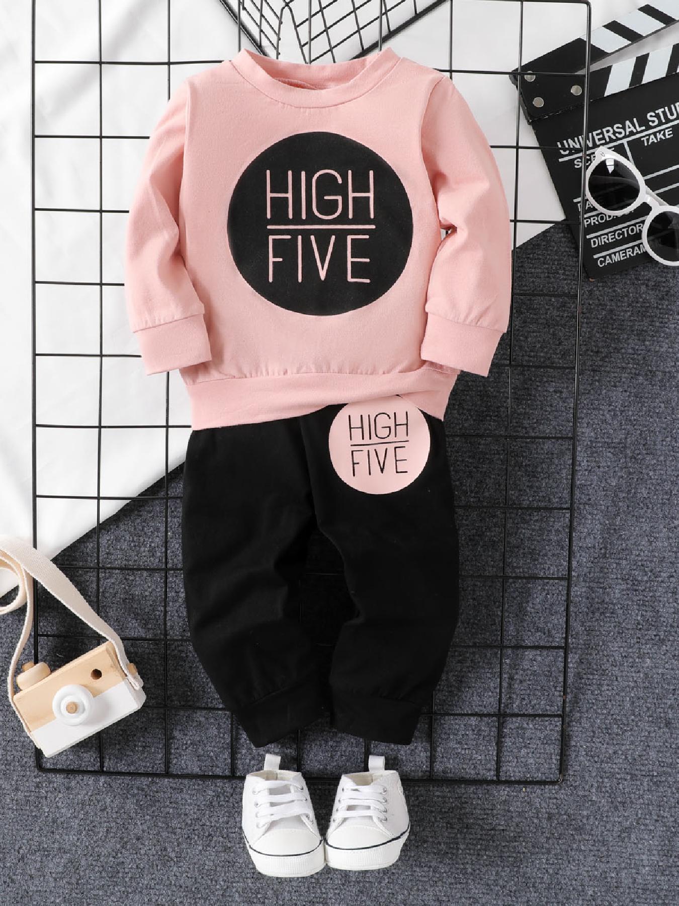 Conjunto 2 Uds Bebé Niña Conjunto Sudadera Pantalones - Temu