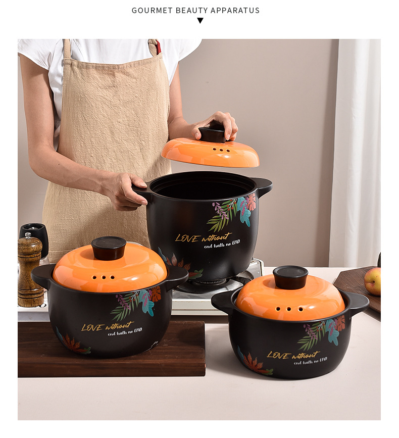 2.5-5.5L Big Soup Pot Creative Color Matching Ceramic Casserole Big Cooking  Pan Small Saucepan Pots for Cooking Kitchen Cookware - AliExpress