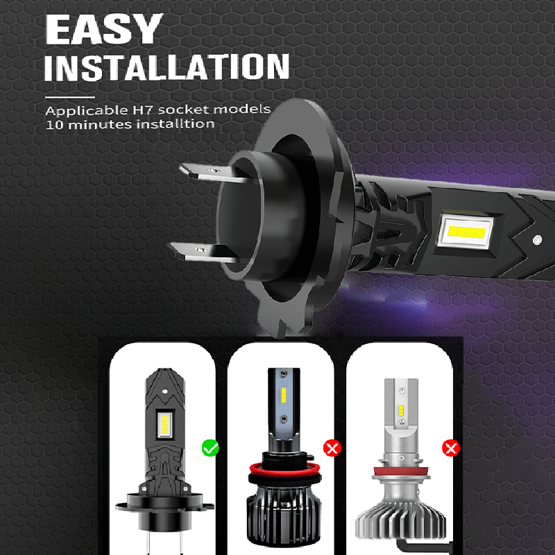 Latest Version Car Headlight Bulbs H7 Led Headlights Plugs - Temu