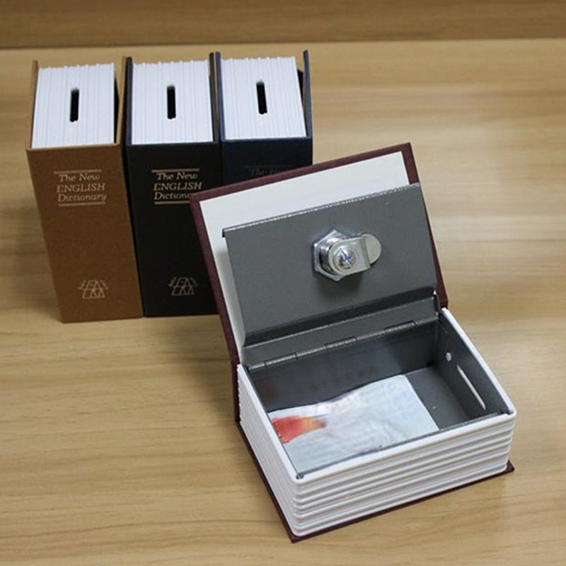 Livre coffre-fort boîte de rangement dictionnaire Money Coines Box