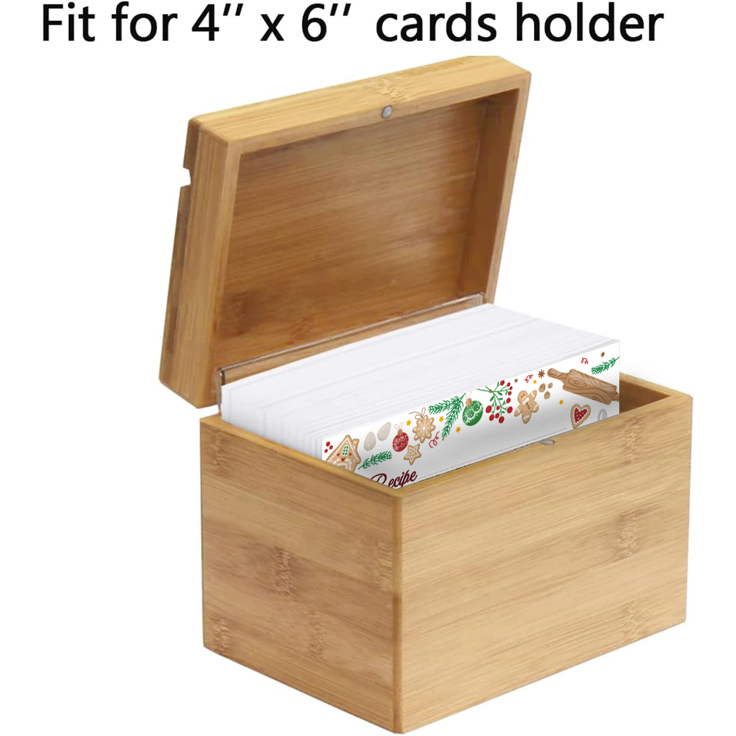 4x6 Recipe Box With Dividers & Recipe Cards Personalized Engraved Wood  Bridal Shower Wedding Housewarming Mothers Day Christmas Gift - Yahoo  Shopping