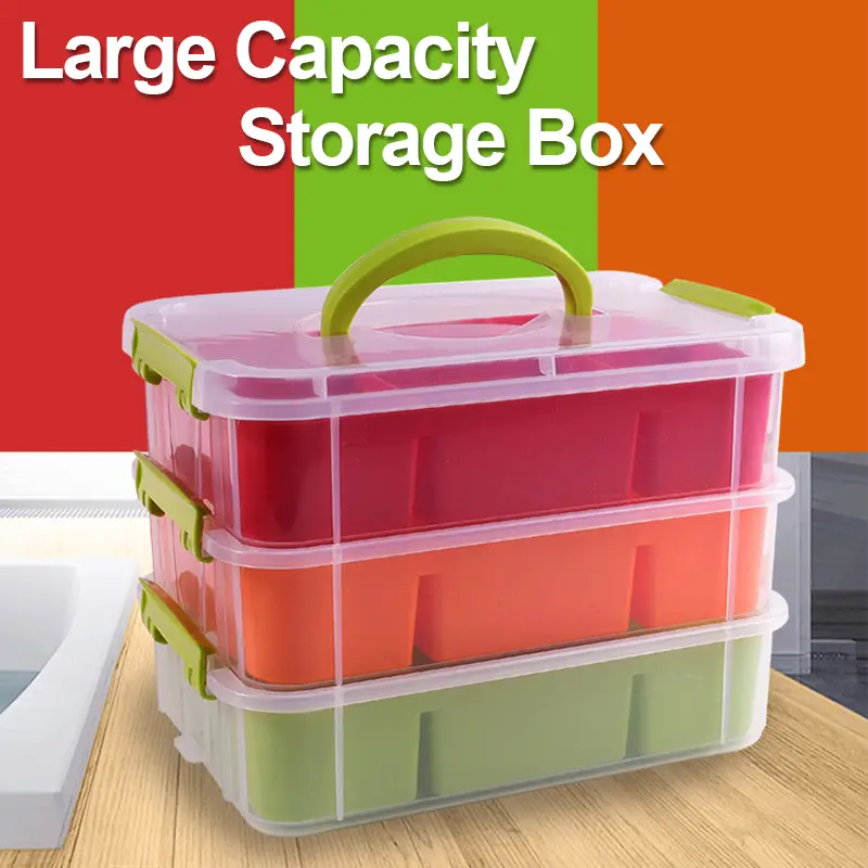 Stack Carry Storage Box With Divided Tray 1/3 tiers - Temu Austria