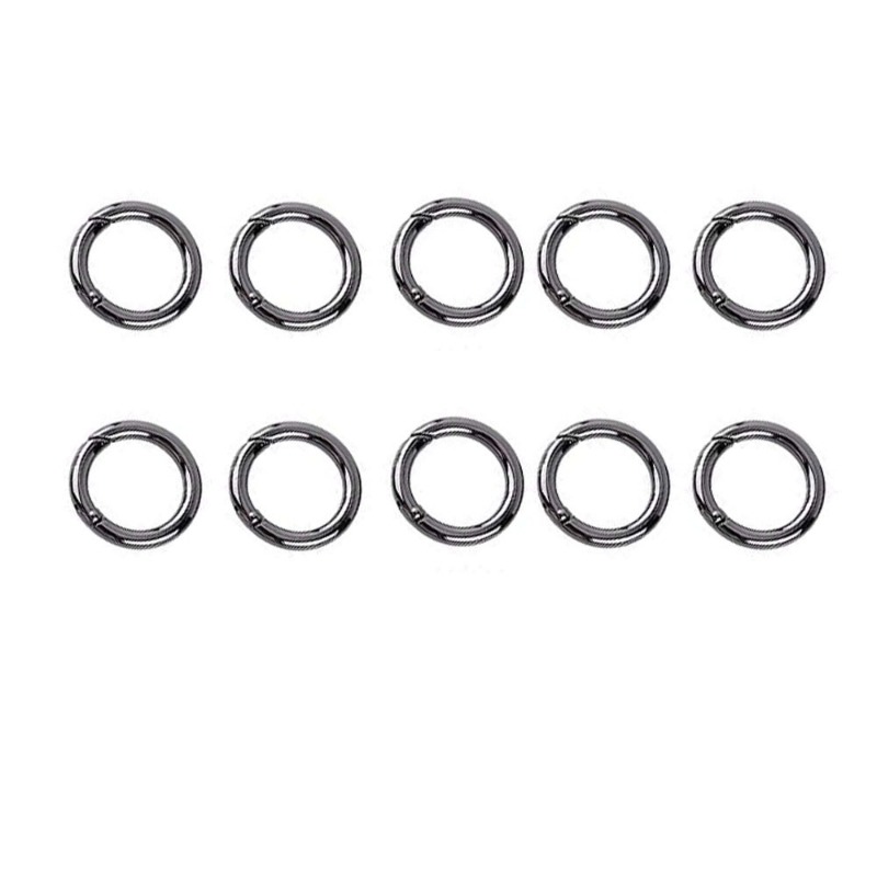 6pcs Mousqueton Rond en Alliage Porte-clés Boucle de Ressort pour Bracelet  Bijoux Sac en Bandoulière Sac à Main