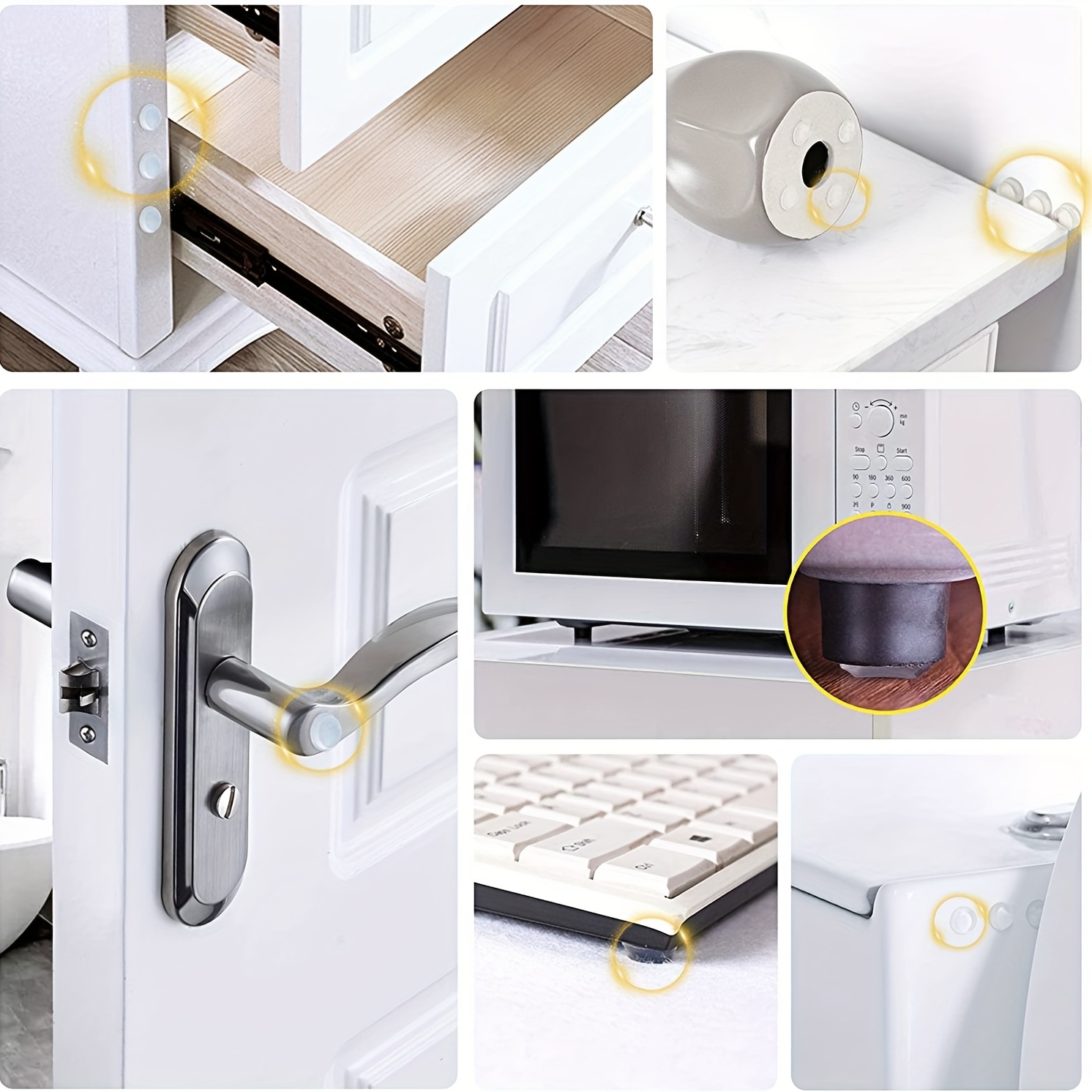  Aexit Accesorios para muebles de oficina en casa Tapones de  puerta de plástico duro transparente Topes de puerta : Productos de Oficina