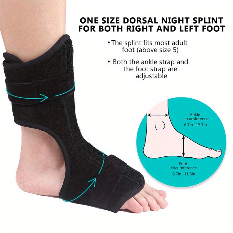 Plantar Fasciitis Night Sock Soft Stretching Boot Splint for Sleeping,  Achilles