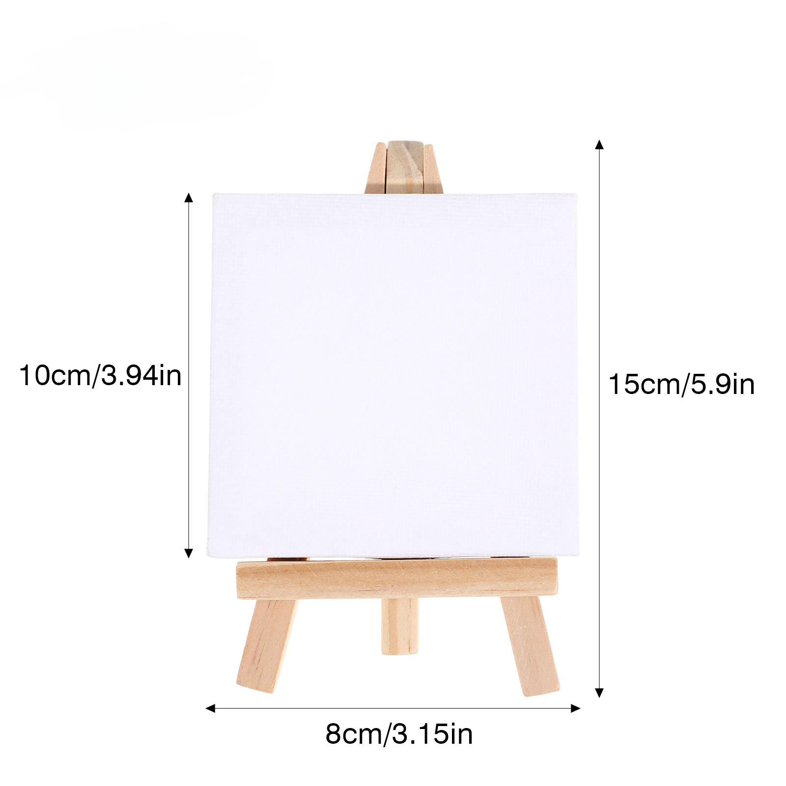 4pcs Wooden Mini Easels Frame With 10cm Painting Canvas Boards