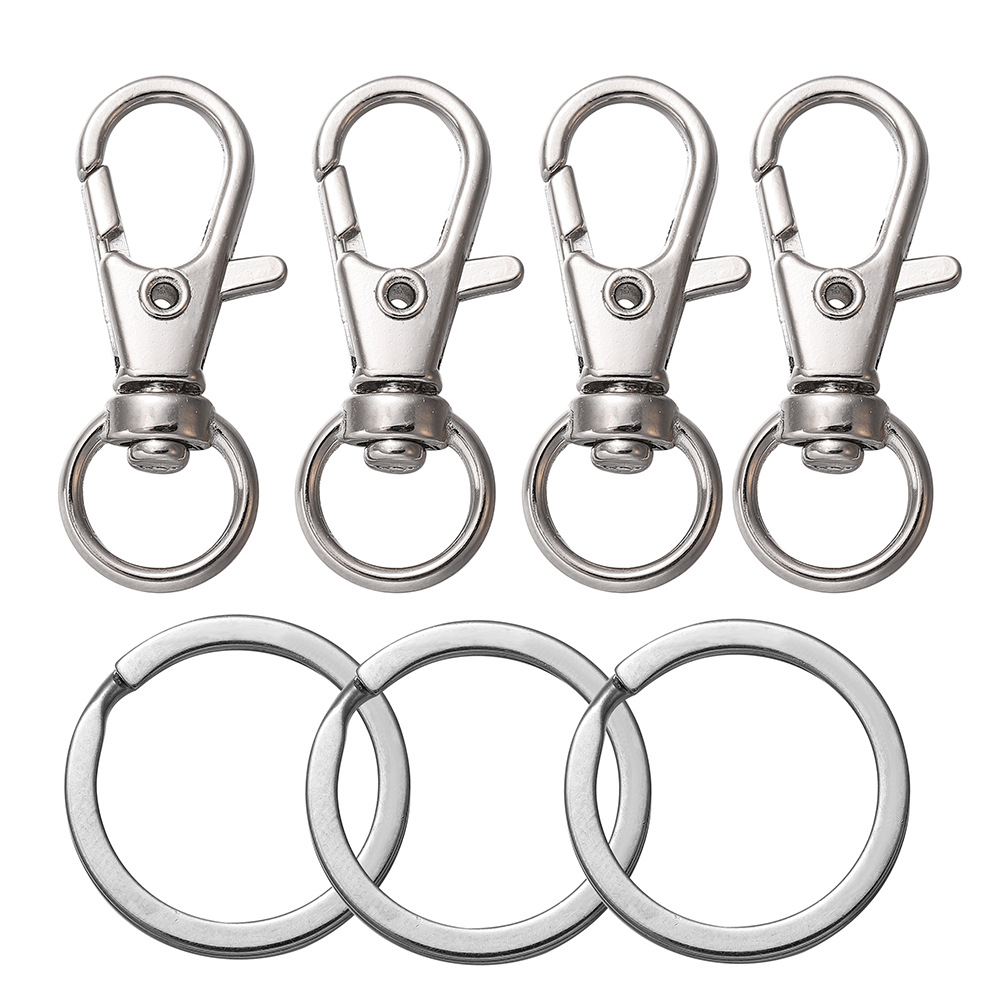 Swivel Clasp Hooks 80pcs Key Chain Clip Hooks D Ring Clip Lanyard