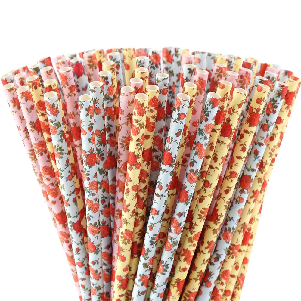 Disposable Biodegradable Small Bee Paper Straws Paper Straw - Temu