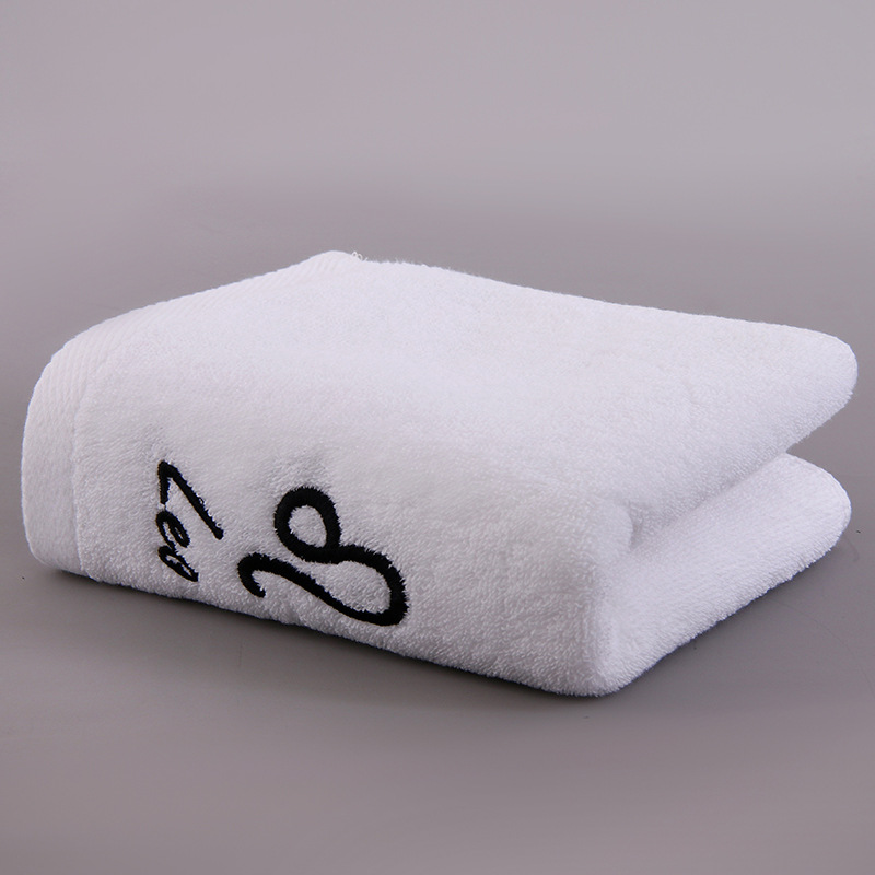 Constellation Embroidery Hand Towel Soft Cotton Face Towel for Home