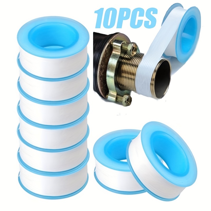 Teflon Tape Plumbers Tape for Leaky Pipes 8 Rolls Teflon Tape 1/2 inch  Plumbing Tape for Leaks PTFE Tape for Shower Head and Pipe Thread Tape Pipe