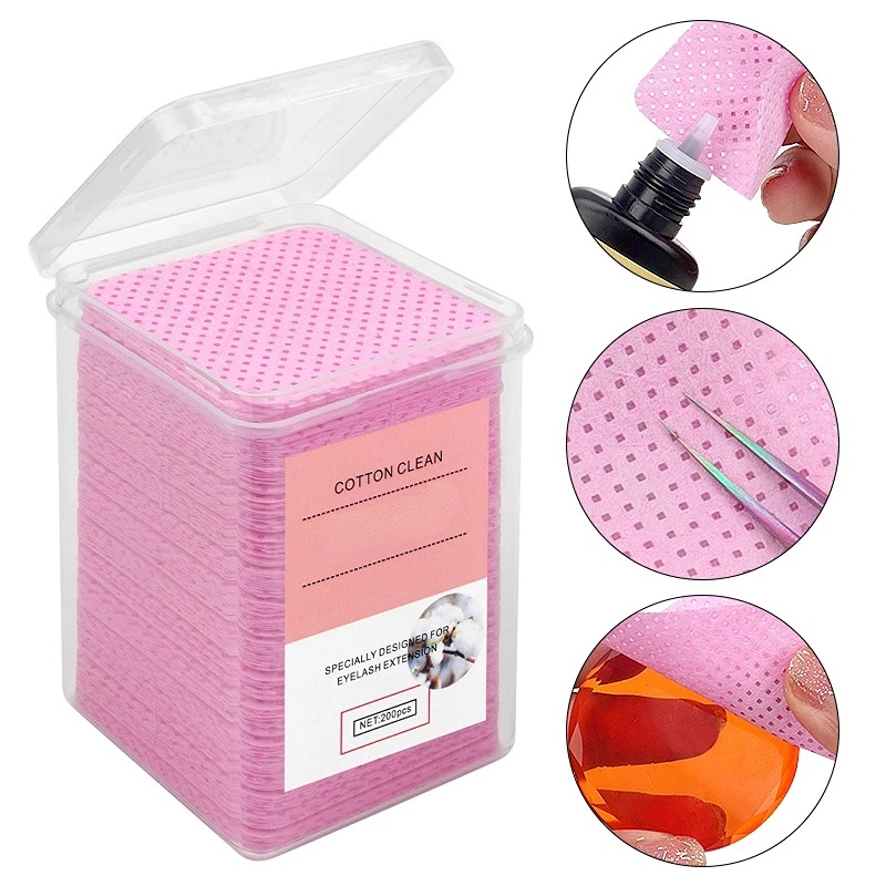

200pcs Lint Free Cotton Pads Nail Polish Remover Wipes Cleaning Tool Nail Art Cleaning Wipes Tips Uv Gel Polish Removal Wipes For Small Business Owners/retailers