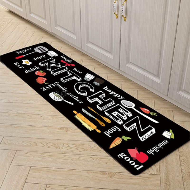 Cartoon Chef Printed Kitchen Floor Mat, Non-slip Oil-proof Floor Waterproof Kitchen  Mat, Dirt-resistant Floor Mat, For Entrance Kitchen Living Room Laundry  Bathroom Home Decor, Room Decor - Temu