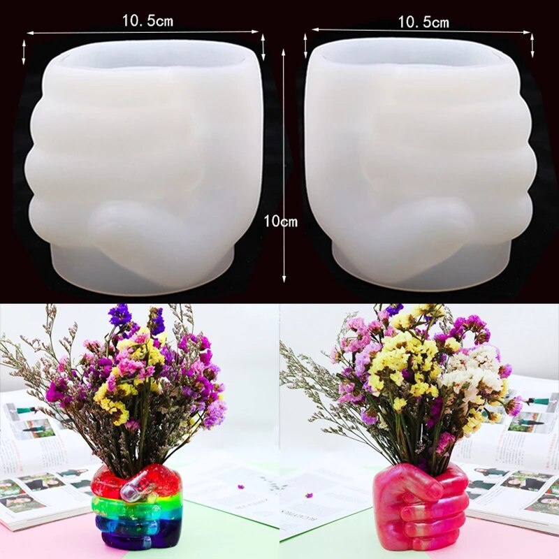 Woman Luxury Handbag Silicone Mold Ceramic Plaster Flowerpot DIY