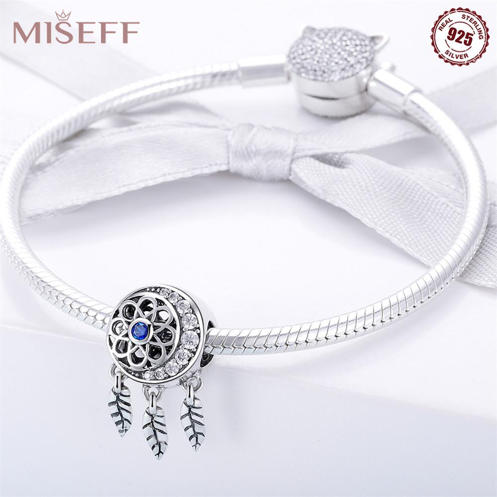 Acquista BAMOER 925 Sterling Silver Mori Lettera AZ Perline con ciondoli per  braccialetti e braccialetti da donna Creazione di gioielli fai da te