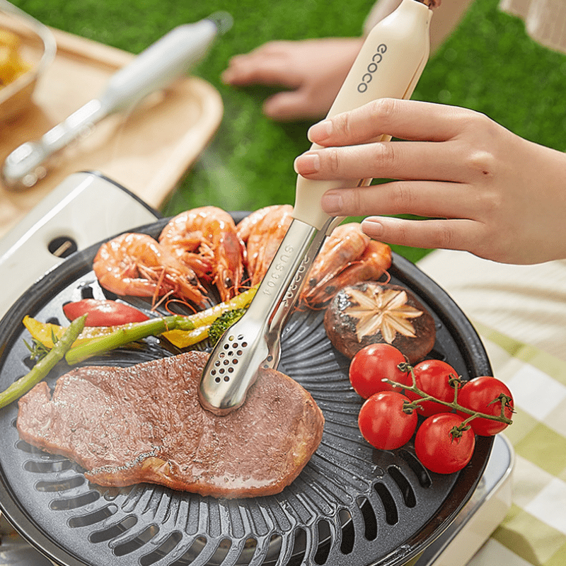 Stainless Steel Kitchen Tong, Non-stick Clip Heat Resistant Bread Steak  Clamp Heavy Duty Stainless Steel Bbq Tongs Ideal For Cooking And Bbq,  Kitchen Utensils, Outdoor Camping Picnic, Cookware Barbecue Tool Accessories  