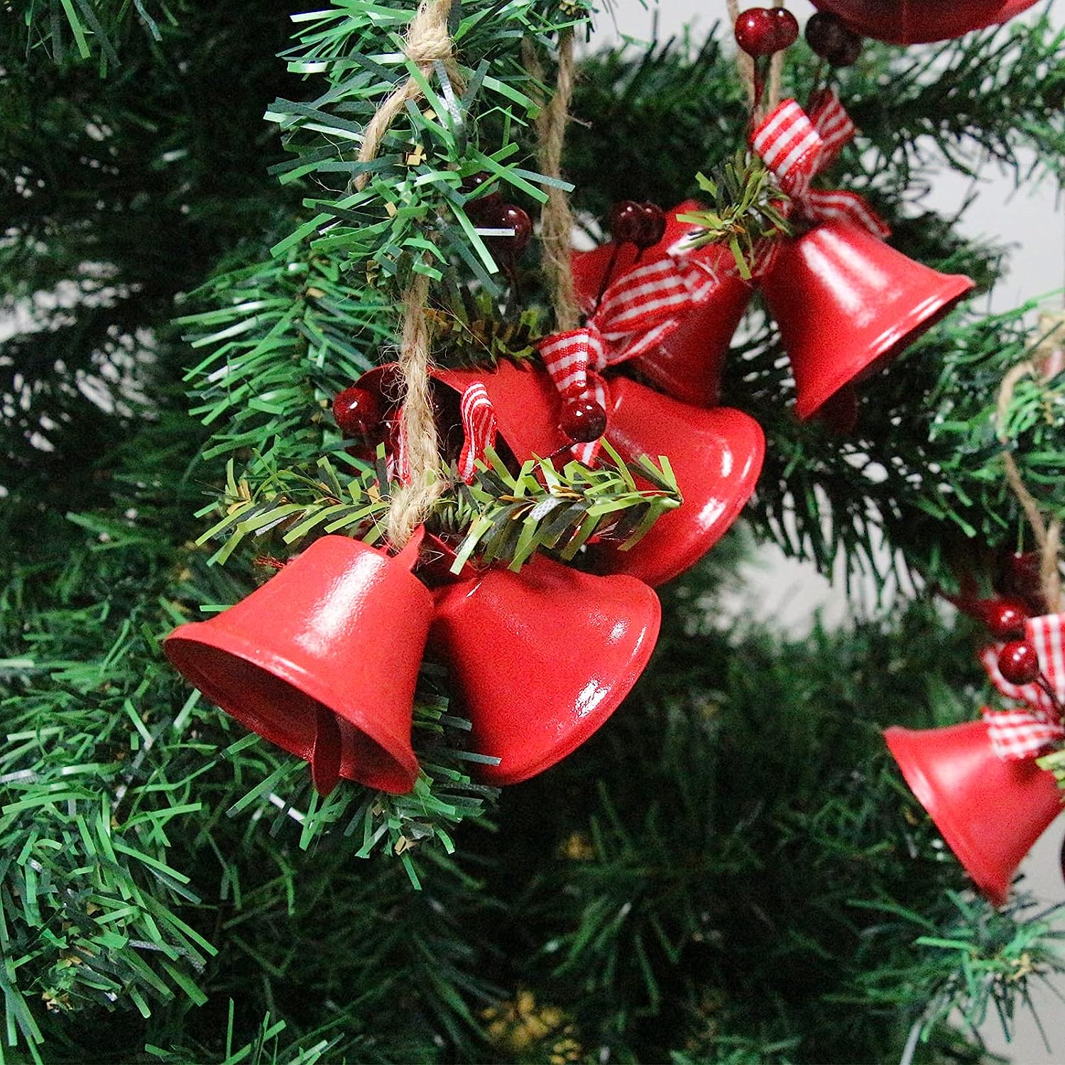 6pcs Christmas Bells Ornaments Christmas Jingle Bells Craft Bells Christmas  Anniversary Bells With Holly Berry