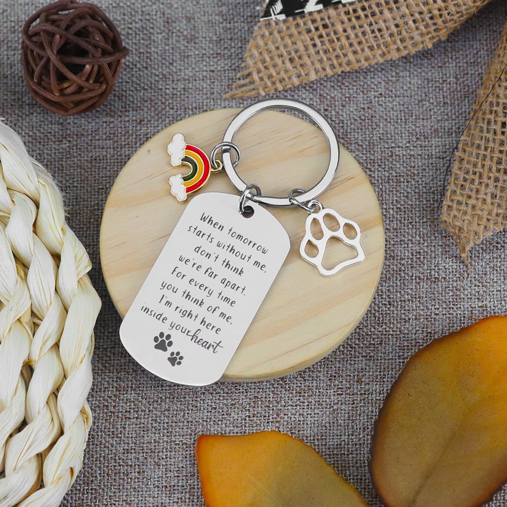 Dog Memorial Keyring Gifts for Cat Owners-Loss Gift for Pet Lover