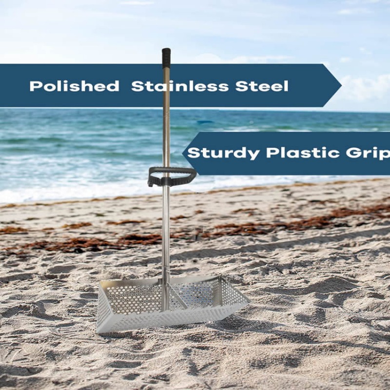 Stainless Steel Sand Screen Foldable Beach Shark Tooth - Temu Canada