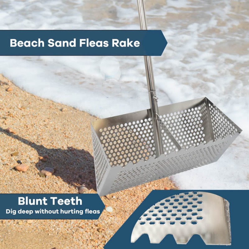 Stainless Steel Sand Screen Foldable Beach Shark Tooth - Temu Canada