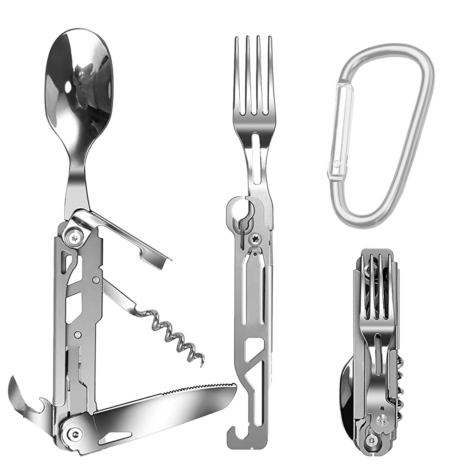 Travel Cutlery Set Portable Stainless Steel Spoon Fork And - Temu