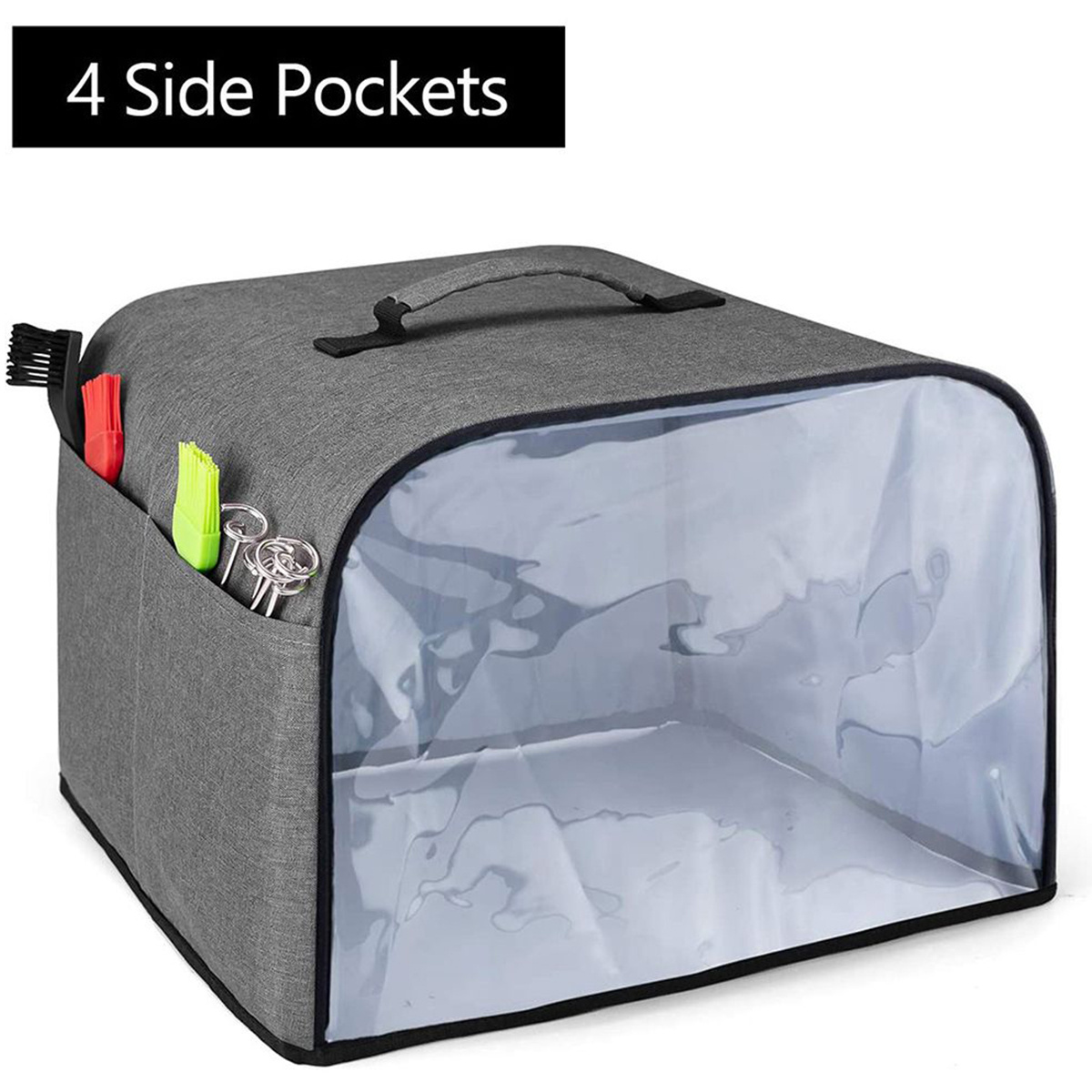 HOMEST Blender Dust Cover with Accessory Pocket Compatible with Ninja Foodi, Grey (Patent Pending), Gray