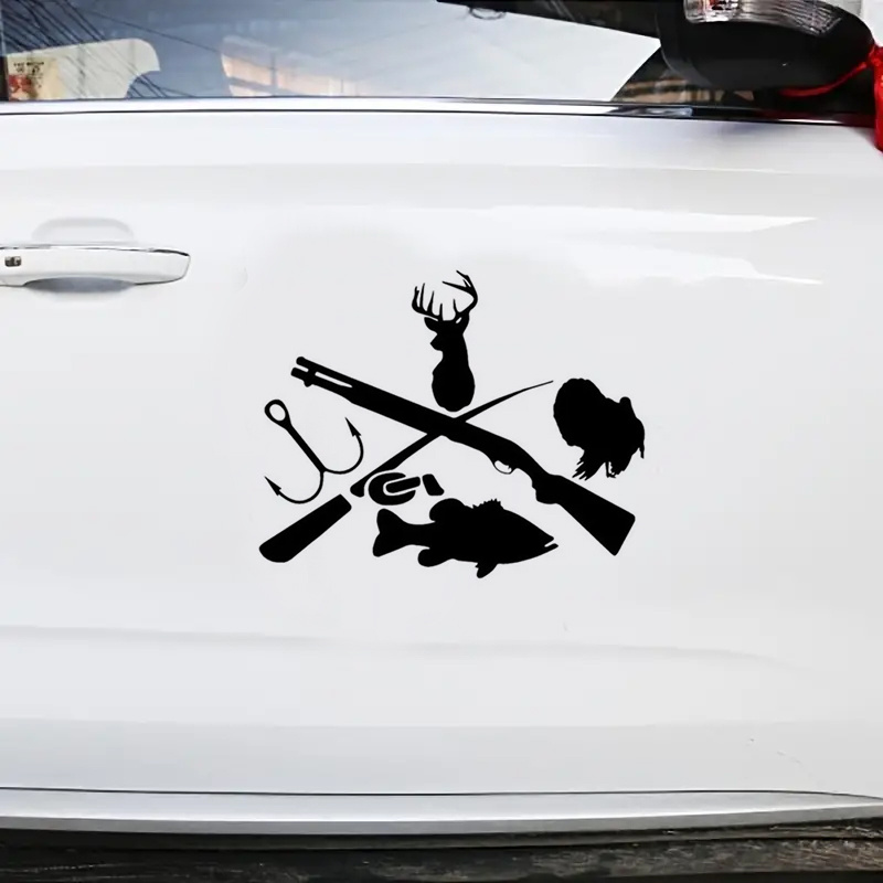 Turkey Bass Deer Hunting Fishing Car Sticker Laptop Bottle - Temu Canada