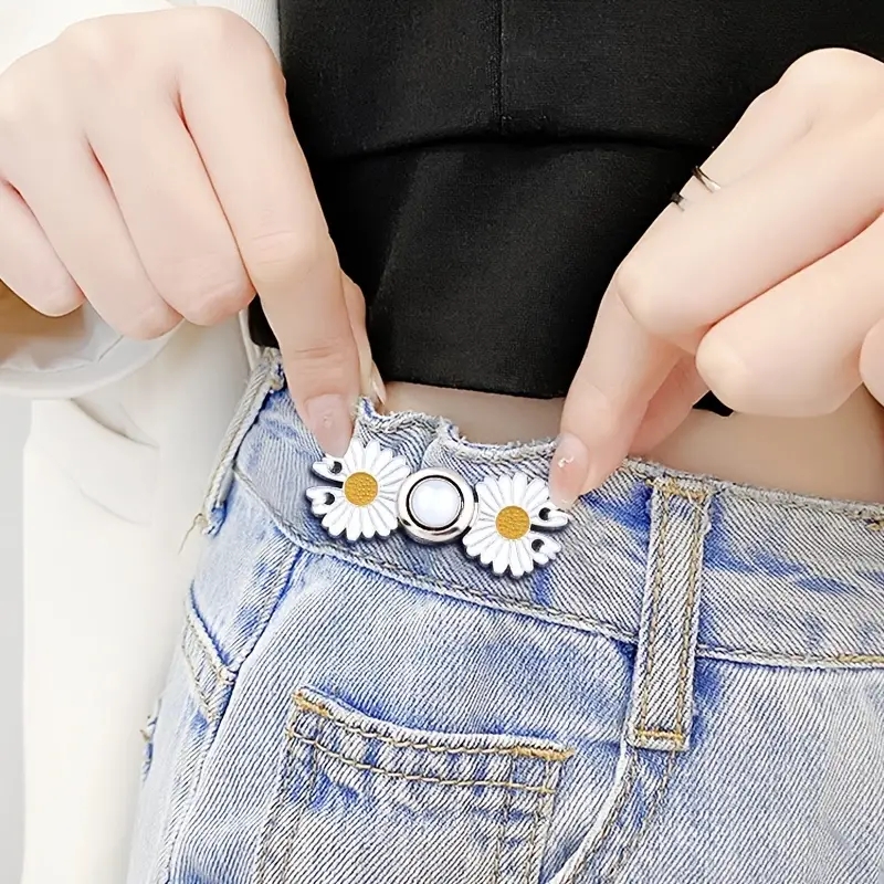 1PCS Waist Tightener Adjustable Waist Buckle for Jeans, No Sewing Required  Bowknot Button Adjuster for Pants and Skirts