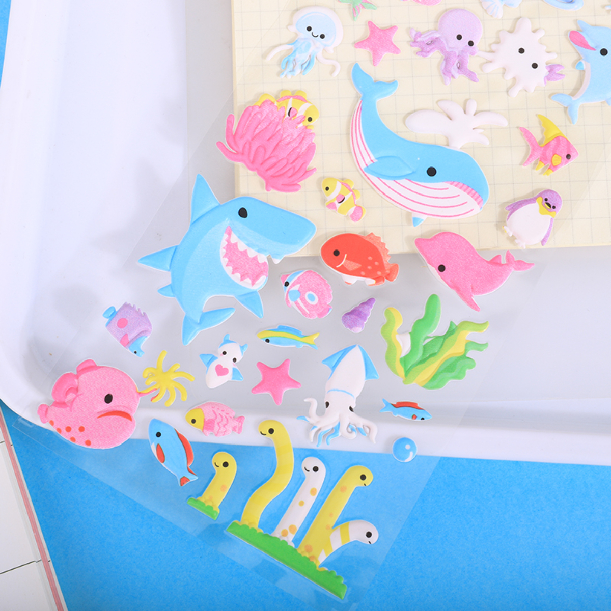 Kawaii Animal Party Sea World 3D Puffy Sticker Cute Stickers