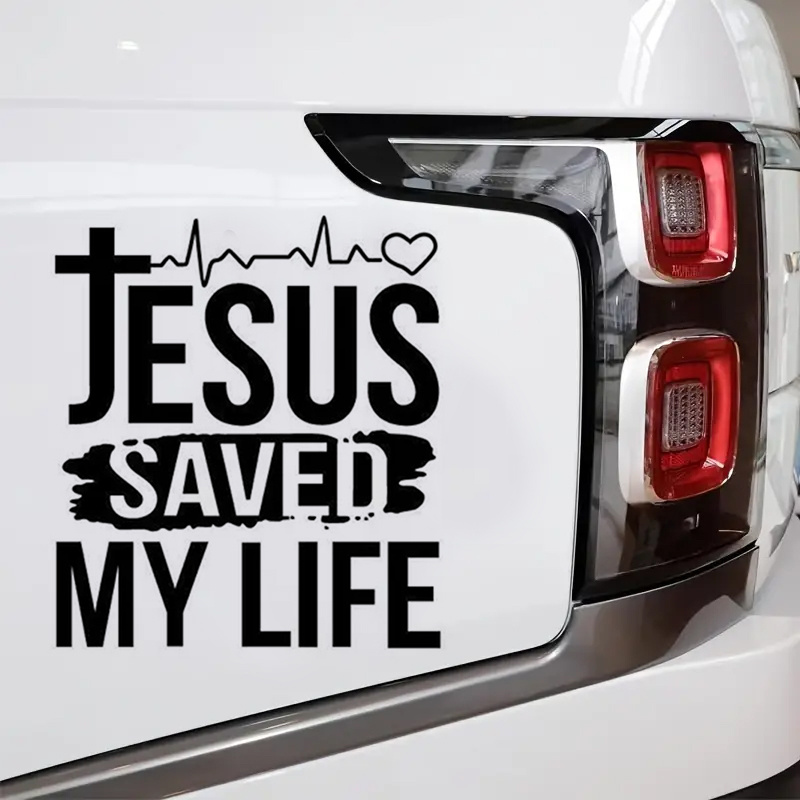 * Saved My Life Heartbeat Love Car Stickers For Laptop Water Bottle Vehicle  Paint Window Wall Cup Toolbox Guitar Scooter Decals Auto Accessories