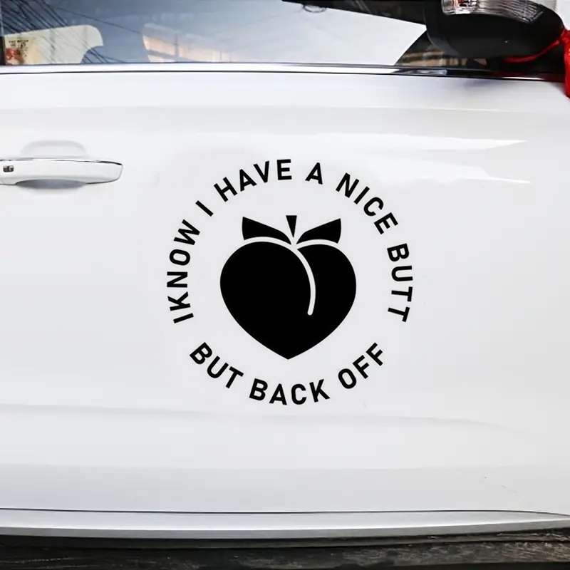 Peaches car store sticker